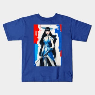 Asian warrior woman Kids T-Shirt